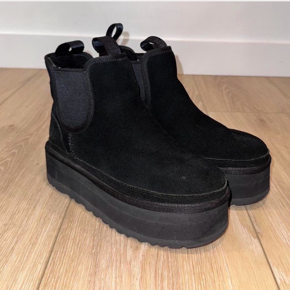 UGG Black Platform Ankle Boots